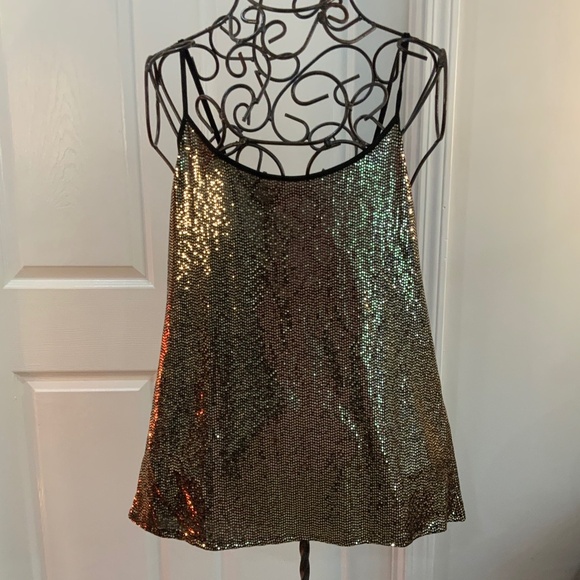 GOLD SEQUIN TANK PLUS SIZE 3X NWT - Picture 1 of 9